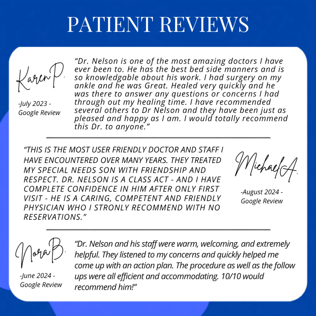 Reviews for Foot and Ankle Medical Clinic Dr. Scott Nelson highly rated foot doctor specialist podiatry Garland TX  - Google Review 2023 - 2025